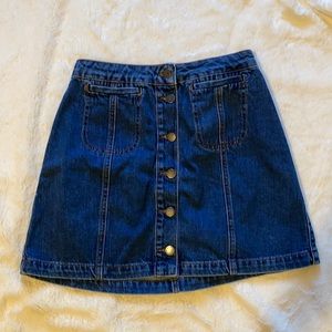 Denim skirt from Topshop, barely used.